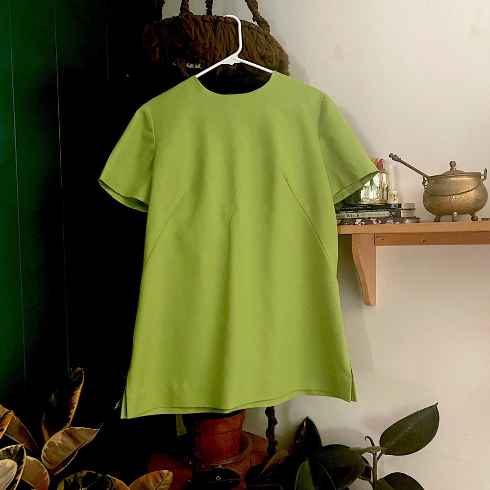 Vintage Mod Green Tunic Shirt (volup)